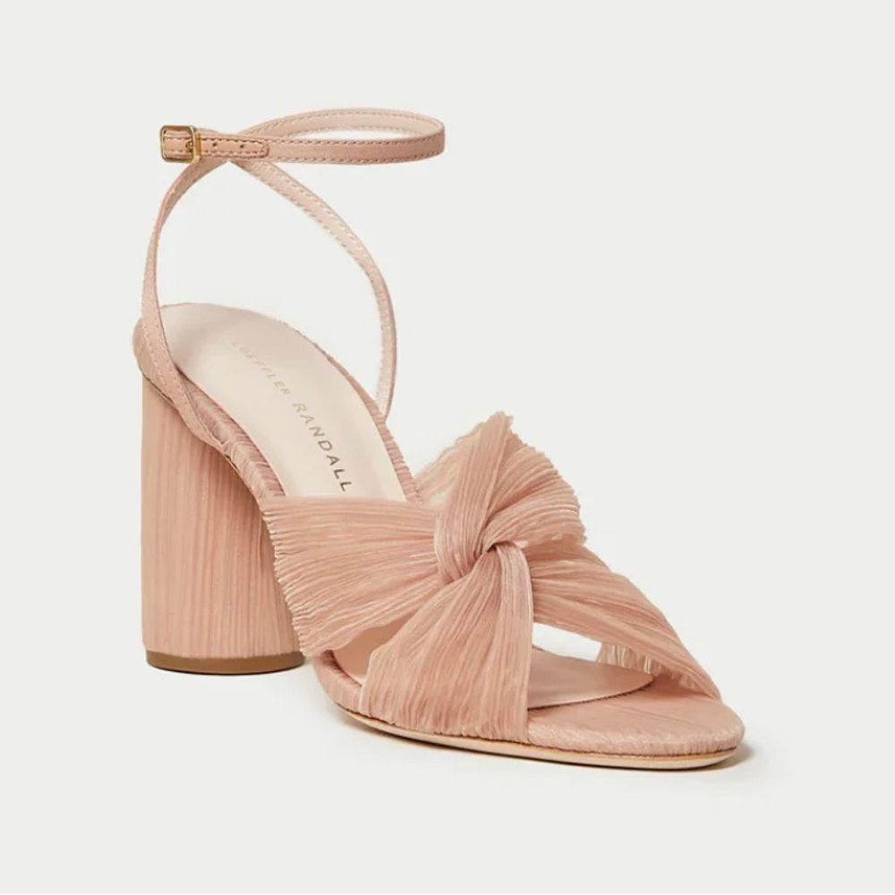 Loeffler Randall Reed High Heel Pleated Sandals in Beauty, New, Size 5